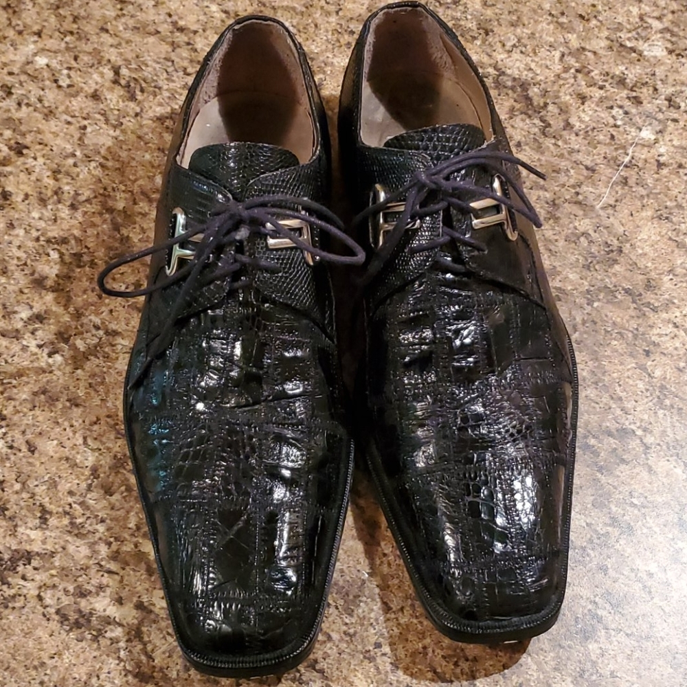 Men 10M David Eden Crocodile and lizard oxford